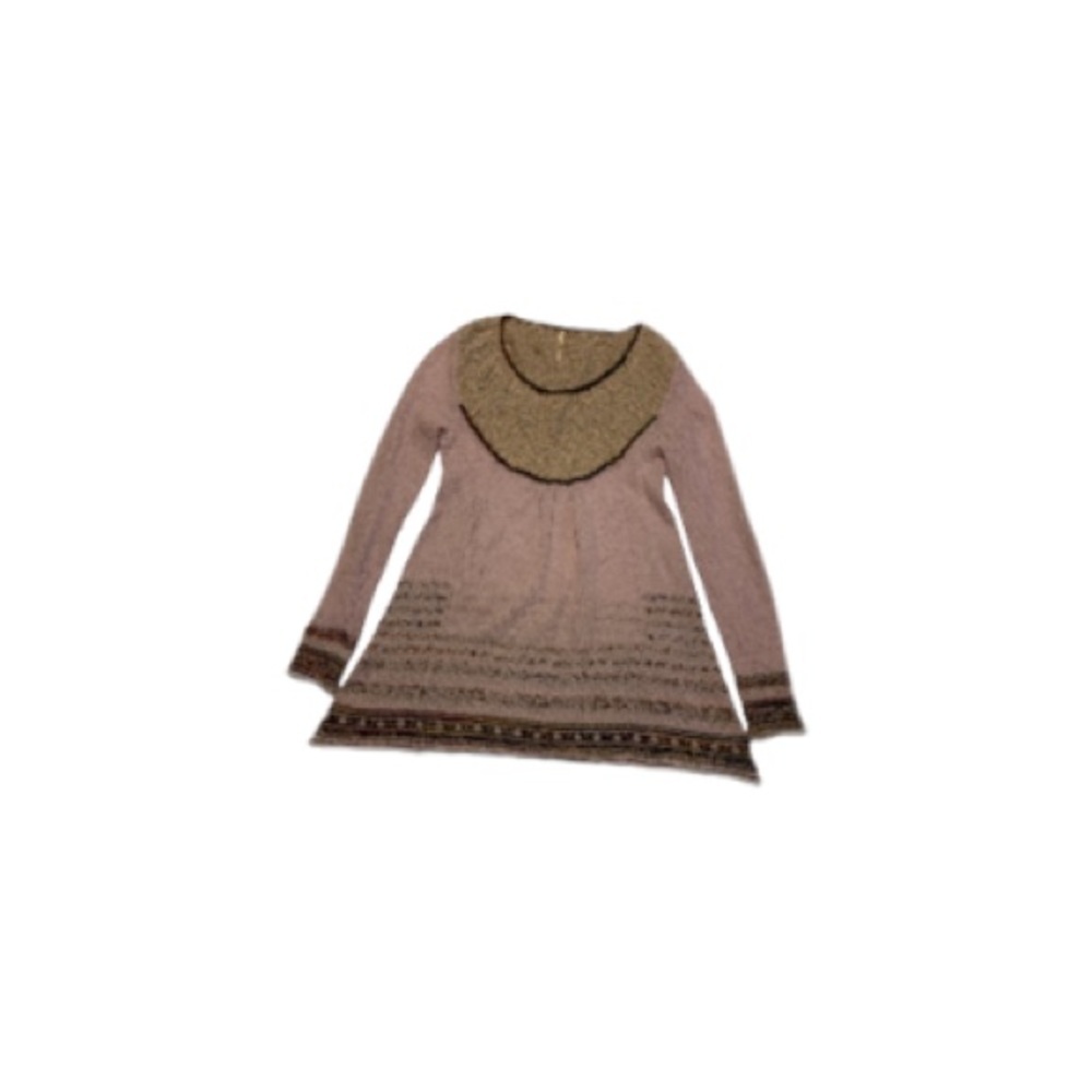 Free People Lavender Mixed Fabric Knit Tunic - Women’s Size XS